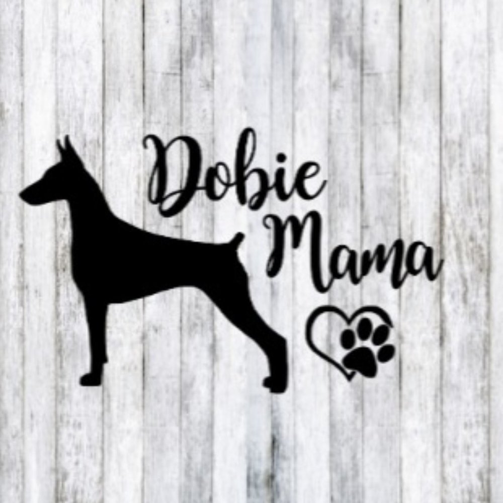 Doberman / Dobie Dog Mom Decal Sticker